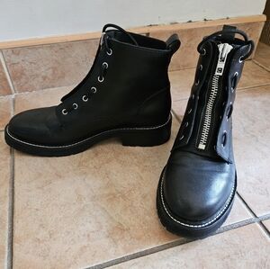 rag & bone Cannon Leather Black Combst Boot